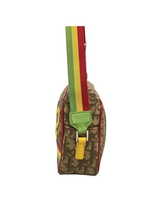 Dior Shoulder Bag Rasta Dark Brown Beige Multi Leather - Picture 4 of 15